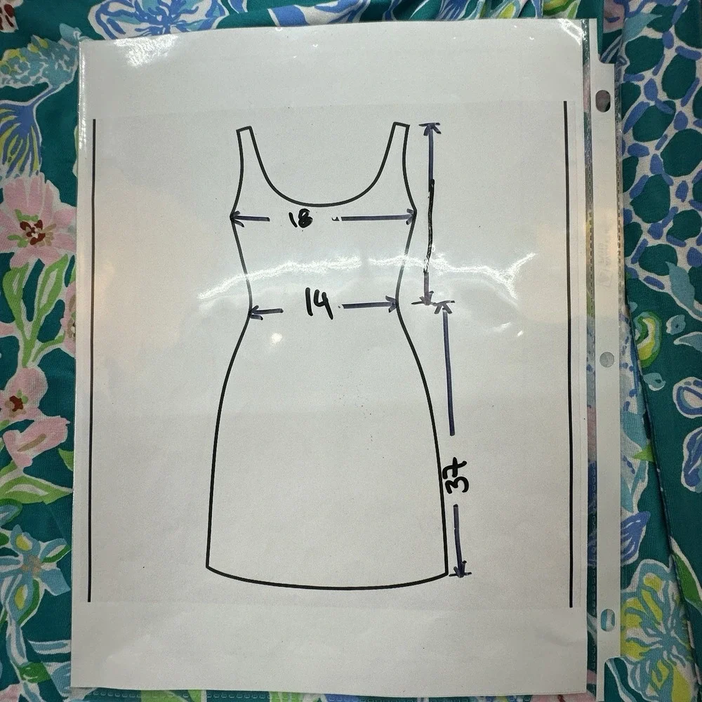 Lilly Pulitzer Wrap Dress Medium Floral Teal Pink‎ Cap Sleeve Stretch - Picture 5 of 9
